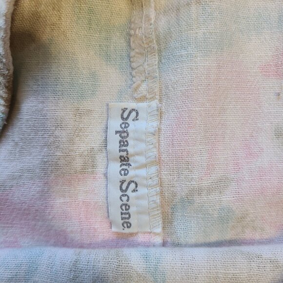 Y2K Floral Pastel Skirt w/ Pockets Separate Scene Blue/Pink/Tan Size L See Notes - Picture 5 of 6